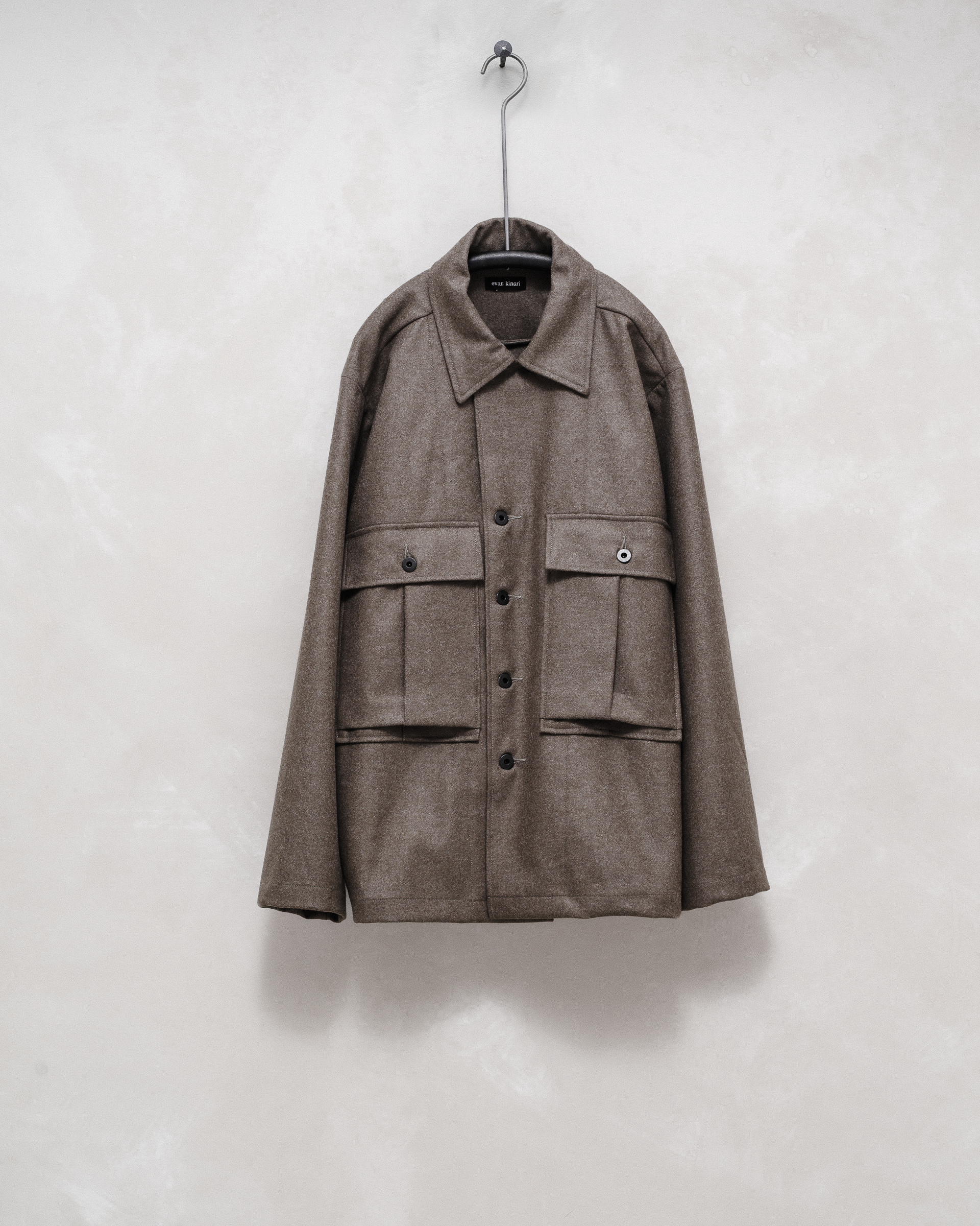 Bellow Pocket Jacket - Wool Flannel – evan kinori