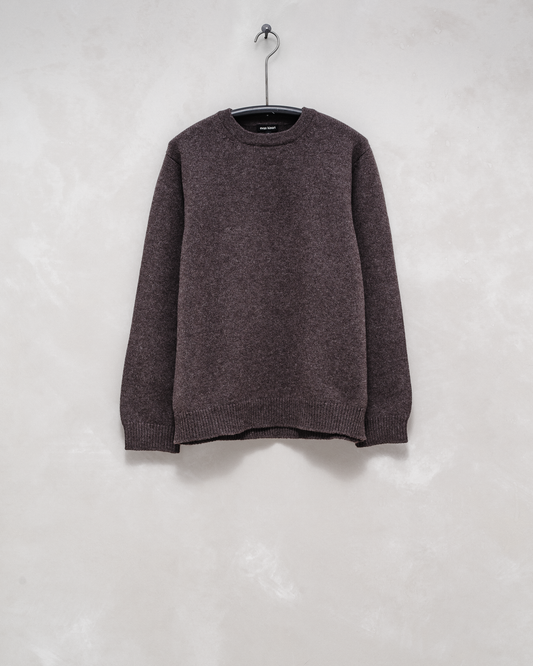 Crewneck Sweater - Lambswool Cashmere, Brown